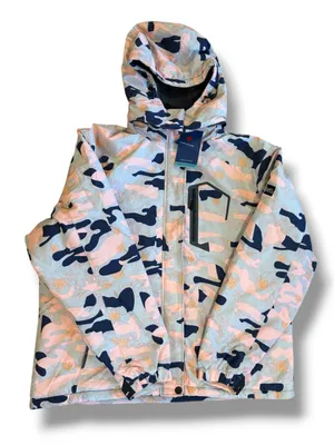 NWT Pooluly Pink Camo Waterproof Ski Jacket Women’s XXL thumbnail 1