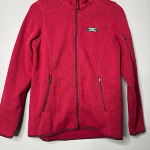L.L. Bean Women’s Sweater Fleece Full Zip Jacket Red‎ Size Small thumbnail 6