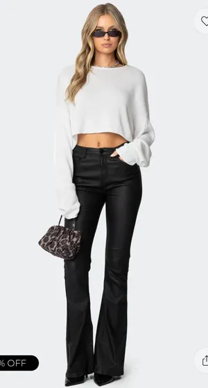 Edikted Pants Leather thumbnail 1
