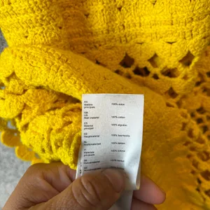 MAJE Crocheted Cotton Sweater‎ In Yellow Size 1 (Small) Boho Bohemian thumbnail 3