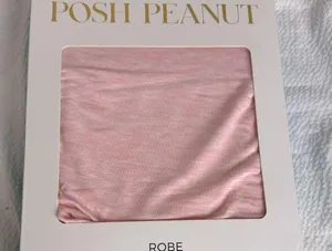 Posh Peanut pink Heather mommy robe sz L Bamboo Essentials thumbnail 1