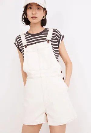 Madewell white vintage overalls thumbnail 2