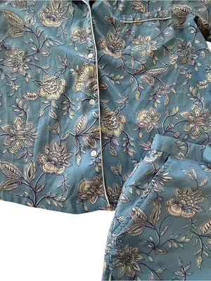 Rachel Zoe Light Blue Floral Short Pajama Set thumbnail 3