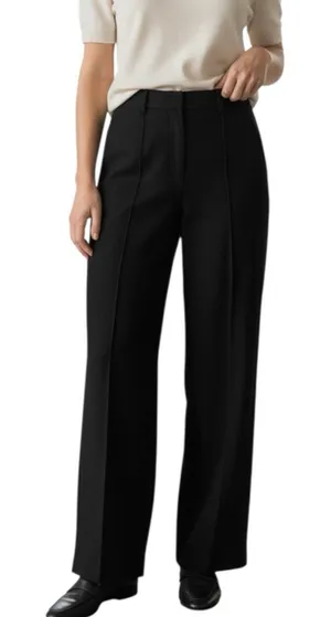 NWT OGL FuzzLuxe High Rise Straight Leg Pull On Pleated Pants Black Size XS thumbnail 1