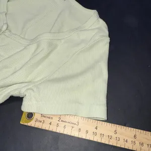 Brandi Melville Green Minimalist Full Button Cotton Crop Short Sleeve‎ Top 0 thumbnail 10