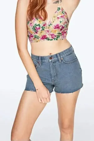 Victoria’s Secret Pink high waisted denim cutoffs thumbnail 1