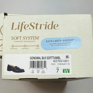 LifeStride Women's Sonoma Slip On Loafers with Buckle- Size 7 Wide thumbnail 5