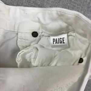 Paige Verdugo Ultra Skinny Jeans Womens 25 White Distressed Stretch Denim thumbnail 9
