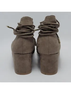 Journee Collection Ferah Lace Up Ankle Tie Block Heel Round Toe Pump Size 8 thumbnail 5