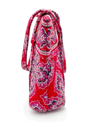 Vera Bradley Little Betsy Tote Bag Frankly Scarlet Red Pink Quilted Cotton 2008 thumbnail 3
