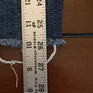 Levi’s wedgie straight jeans 26 button fly distressed blue thumbnail 3