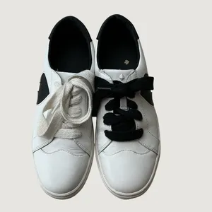 Kate Spade New York Fez White Black Leather Spade Logo Sneakers Womens 9B thumbnail 4