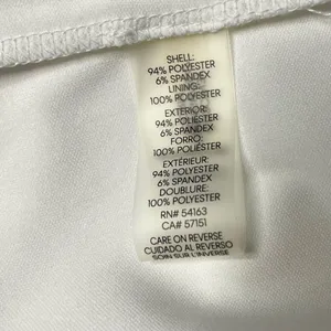 CALVIN KLEIN White Dress Puff Sleeve High Waist Lined Scuba Crepe Size 8 thumbnail 9