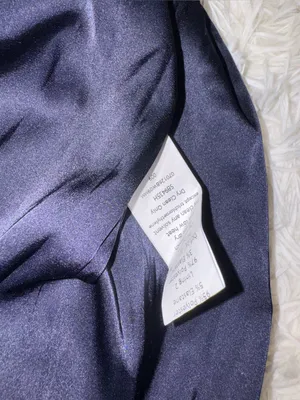 NEW HOUSE OF CB Persephone Strapless Corset Satin & Stretch Crepe navy Gown Sz M thumbnail 8