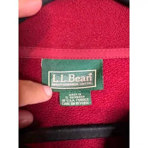 L.L. Bean red fleece jacket thumbnail 4