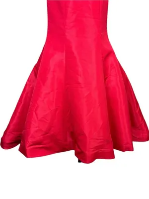 Sherri Hill Red Mermaid Skirt with Train size 8 NEW paired with checkered blouse thumbnail 7