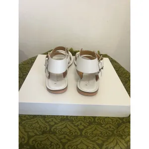Anthropologie Women's Sandals White With Gold Accents Size 6 M thumbnail 2