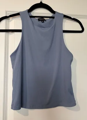 Dry Goods Ribbed Tank Top - Dusty Blue thumbnail 1