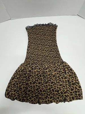Sky to Moon Leopard Print‎ Strapless Tube Dress - Size S. thumbnail 4