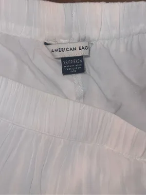 American Eagle High Waisted tiered mini skirt / skort in white size XS boho thumbnail 2