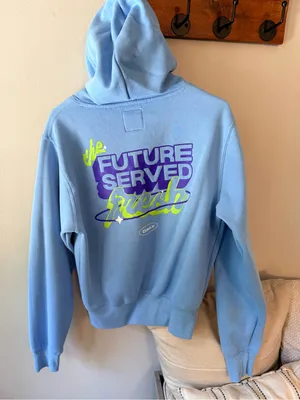 Poppi x Target Light Blue Graphic Hoodie Women’s Small thumbnail 11