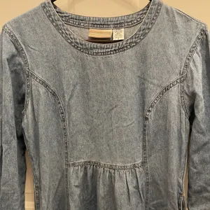 Coldwater Creek Chambray Denim‎ Maxi Dress Size S Y2K Western Modest Prairie thumbnail 4