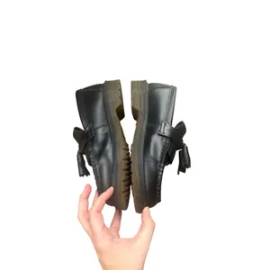 Dr. Marten Adrian Quad Black Platform Chunky Leather Tassle Loafer Women’s 5 Doc thumbnail 2