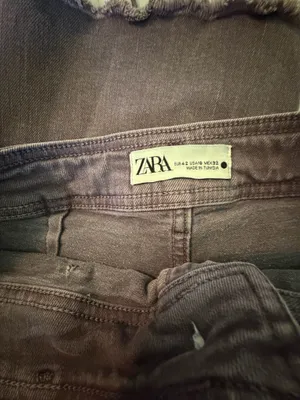 ZARA Purple Jeans Wide-Leg thumbnail 4