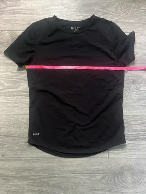 BYLT Basics Lux Black Crew Neck Fitted Athletic Active Tee Shirt Size XXL Gym thumbnail 6