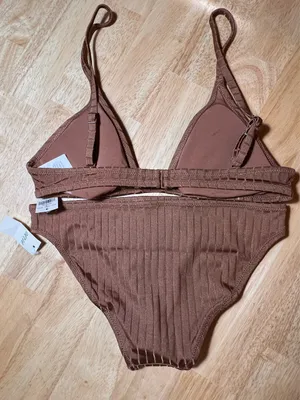 Aerie XS Women's 2 Piece Bikini Swimsuit In Brown BNWTS thumbnail 5