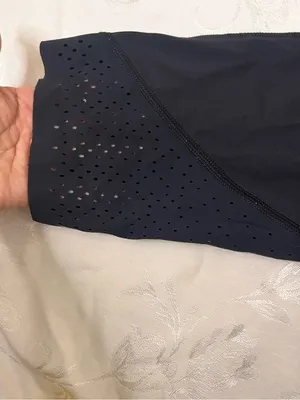lululemon athletica Black Capri Leggings with Laser-Cut Hem thumbnail 3