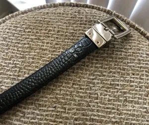 Black red reversible leather belt thumbnail 1