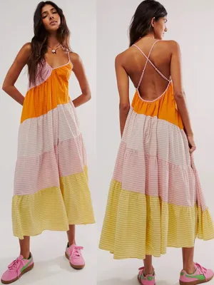 Free People Bohemian Beach Summer What Love Is Maxi Dress Size Large Sundress thumbnail 2