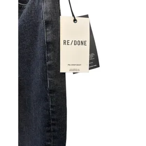 RE/DONE The 70's Crop Boot Jeans sz 31 Black Stoned Noir Stretch NWT inseam 28" thumbnail 7