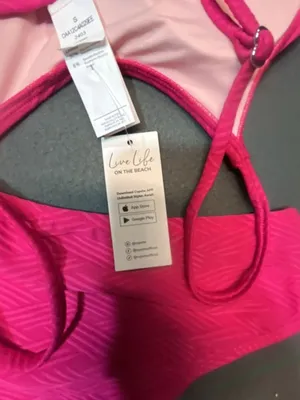 Cupshe Pink Textured High-Waisted Bikini Set Size S thumbnail 6