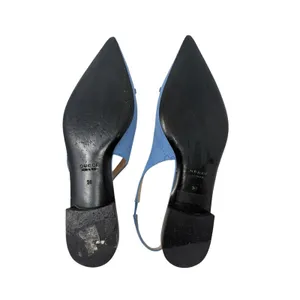 Gucci Erin Horsebit GG Canvas Slingback Blue Denim Ballet Flats Size 38 thumbnail 9