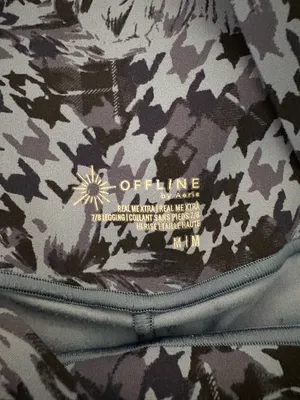Aerie Hi-Rise Real Me Xtra 7/8 Blue Camoflauge Leggings Size Medium thumbnail 3
