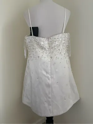 NWT Retrofete Cornelia Crystal Embellished White Mini Short Dress Sz XL thumbnail 7