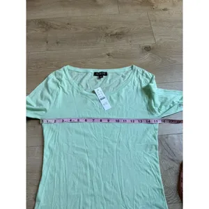NWT Womens J Crew 3/4 sleeve green tshirt 100% cotton minimalist size S thumbnail 6