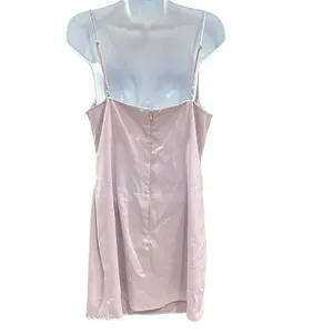 Urban Outfitters Mallory Cowl Slip‎ Dress Rose Lilac Size L Satin Purple thumbnail 3