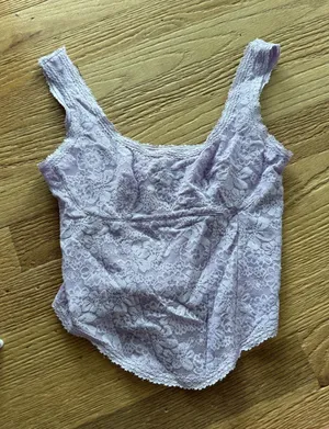 PINK Purple lace tank top thumbnail 1