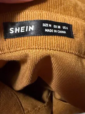 SHEIN Brown Corduroy Button-Down Women's Shirt thumbnail 3