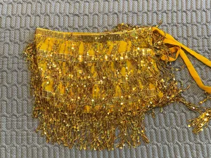 Gold Sequin Fringe Tie thumbnail 3