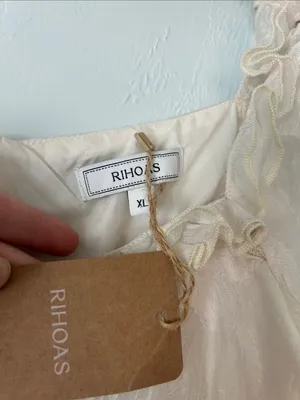 RIHOAS Cream Puff-Sleeve Floral Midi Dress thumbnail 2