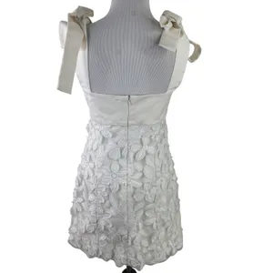 Alexis Elaina Revolve Floral 3D Applique Tie Bow Mini Dress Size Small thumbnail 6