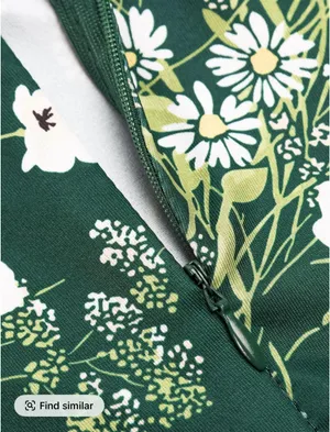 Women’s Green Floral Maxi Dress thumbnail 5