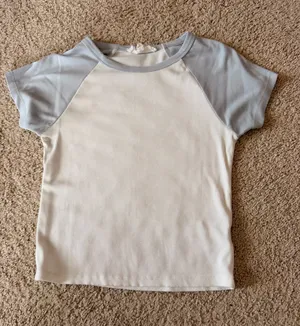 white and grey tee thumbnail 1