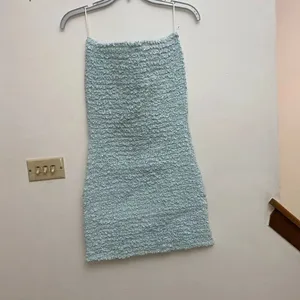 Petersyn Nora Strapless Smocked Mini Dress New with Tags Size M Aqua thumbnail 5