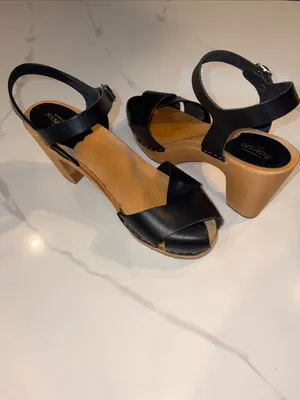 Swedish Hasbeens Merci Leather Clog Sandal 9 / 39 thumbnail 3