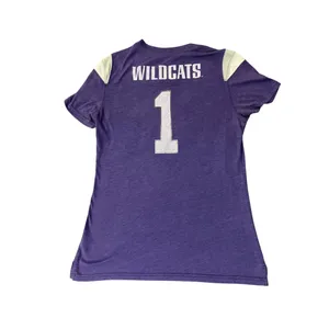 Nike K-State Wildcats Womens V-Neck Short Sleeve T-Shirt Purple M Used thumbnail 4